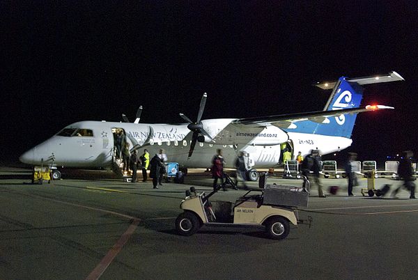 An Air New Zealand Link Dash 8 at Nelson in 2012.