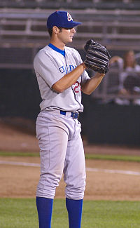 Chicago Cubs farmhand Alex Maestri was the first Italian-born pitcher to sign with a Major League team Alex Maestri 2007.jpg