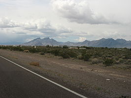 Zicht op de Amargosa Valley vanaf de SR 373