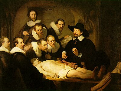 The Anatomy Lesson of Dr. Nicolaes Tulp, by Rembrandt van Rijn, 1632 CE.