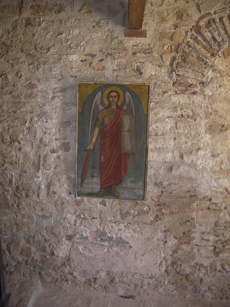 File:Archangel Michael at Corfu Angelokastro church.jpg