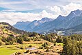 Ardez Kasteel, Uitzicht vanaf het kasteel naar Scuol, Tarasp.