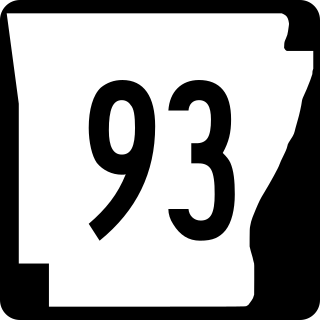 <span class="mw-page-title-main">Arkansas Highway 93</span> State highway in Arkansas, United States