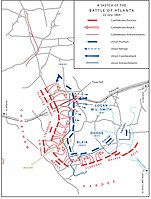 Lakaran Pertempuran Atlanta, 22 Julai 1864.