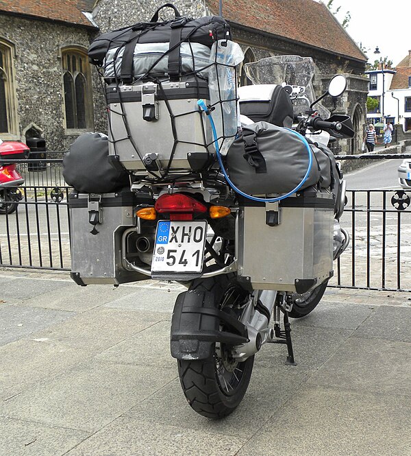 An R1200GS Adventure equipped for touring