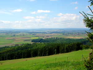 Vista da Wartenberg sul paesaggio di Baar