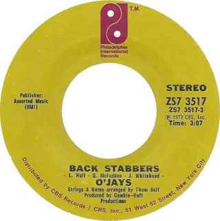 <span class="mw-page-title-main">Back Stabbers (song)</span> 1972 single by the OJays