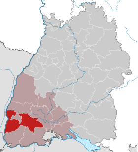 Localisation de Arrondissement de Brisgau-Haute-Forêt-Noire