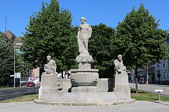 Das wiedererrichtete Barbara-Denkmal in Koblenz