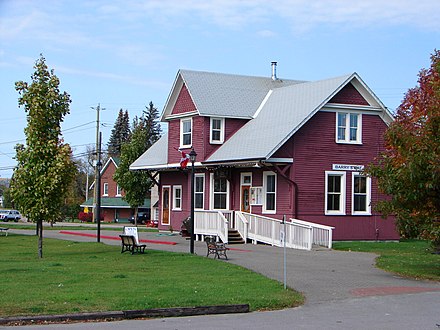 Former railway station, now a tourist information office at Barry's Bay