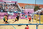 Deutsch: Beachhandball bei den Olympischen Jugendspielen 2018; Tag 3, 9. Oktober 2018; Jungs, Vorrunde, Gruppe A - Ungarn-Thailand 2:1 English: Beach handball at the 2018 Summer Youth Olympics at 9 October 2018 – Girls Preliminary Round Group A‎ – Hungary-Thailand 2:1