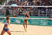 Deutsch: Beachvolleyball bei den Olympischen Jugendspielen 2018; Tag 11, 17. Oktober 2018; Jungen, Spiel um Platz 3 – USA (Devon Newberry/Lindsey Sparks)-Norwegen (Emilie Olimstad/Frida Berntsen) 1:2 (21–1/13–21/9–15) English: Beach volleyball at the 2018 Summer Youth Olympics at 17 October 2018 – Bronze Medal Match – USA (Devon Newberry/Lindsey Sparks)-Norway (Emilie Olimstad/Frida Berntsen) 1:2 (21–1/13–21/9–15)