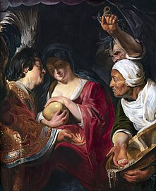 Jacob Jordaens, Die Versuchung der Heiligen Magdalena.