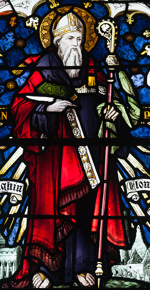 File:Birr St. Brendan's Church Saint Kieran Window Detail 2010 09 10.jpg