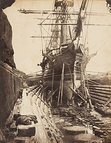 Bismarck
in dry dock, Sydney, c. 1879 Bismarck in Dry Dock SLNSW FL19275838.jpg