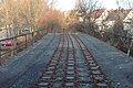 Deutsch: ehemaliges Dreischienengleis auf der Brücke über die Sontheimer Landwehr in Heilbronn