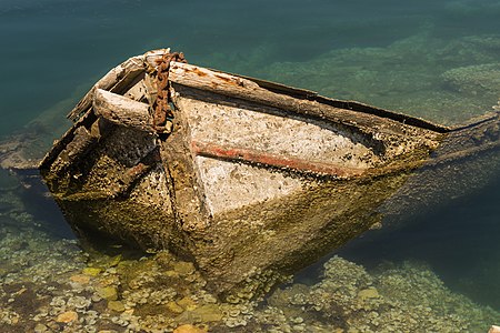 Bow shipwreck Nea Artaki Evia Greece