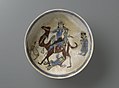 Чаша с изображением Бахрам Гура и Азадов, начало XIII века, Бруклинский музей