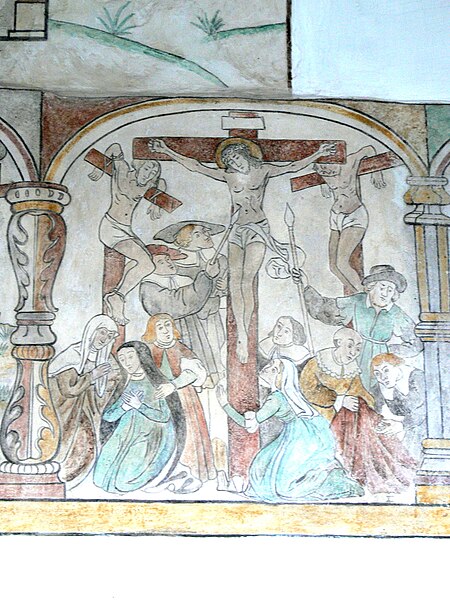 File:Brøns kirke - Wandmalerei 11- Kreuzigung.jpg
