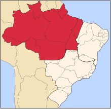 Location of Amazônia Legal (red) within Brazil