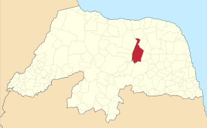 Localização de Lajes no Rio Grande do Norte