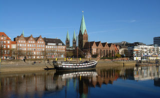 Schlachte (Bremen) street in Mitte, Germany