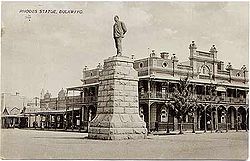 Statue of Cecil John Rhodes, Bulawayo c1925.