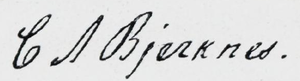 C. A. Bjerknes signature.png