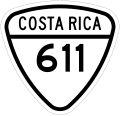 Road shield of Costa Rica National Tertiary Route 611