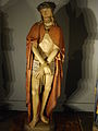 Statue polychrome en bois.