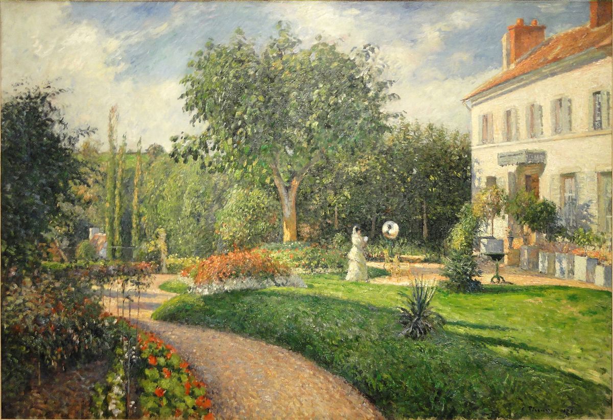 Camille Pissarro - Le Jardin des Mathurins, Pontoise, propriete des dames Deraismes, 1876 - Nelson-Atkins Museum of Art - 448.jpg
