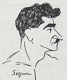 Caricature d'Albert Seguin, par Léon Delarbre (JO de 1924).