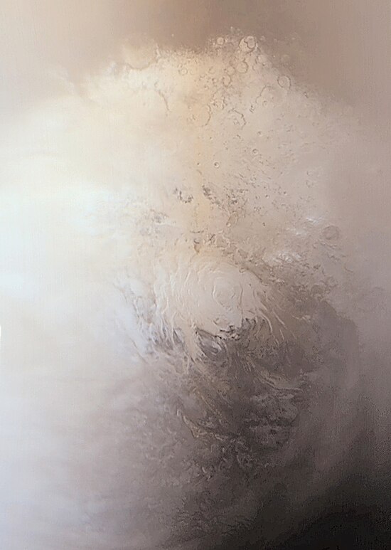 Planum Australe, taken by Mars Global Surveyor.