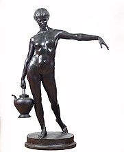 Bronze sculpture depicting a water carrier by Amleto Cataldi