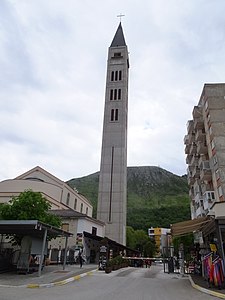 Clocher-tour de Mostar, Bosnie-Herzégovine.