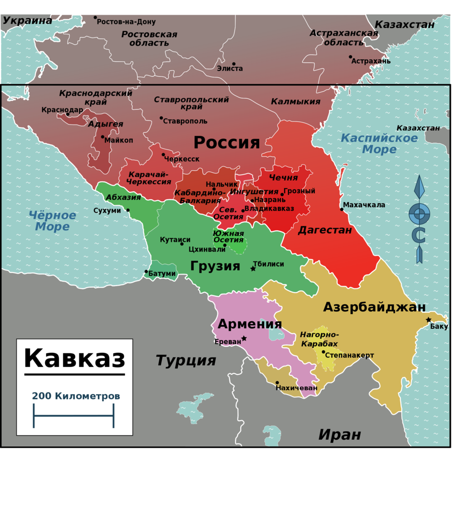 Азербайджан это кавказ или нет. Кавказ на карте. Кавказ на карте России. Карта Кавказа подробная. Страны Кавказа на карте.