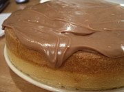 Chocolate Sour-Cream Icing on cake.JPG
