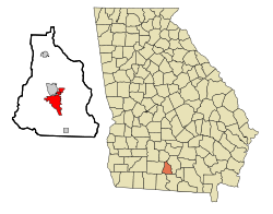 Lokasi di Cook County dan negara bagian Georgia