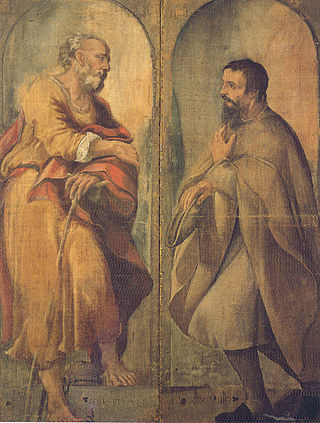 <i>Saint Joseph and a Devotee</i> 1529 painting by Correggio