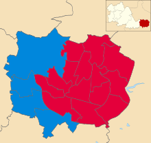 Map of the results Coventry UK local election 2019 map.svg