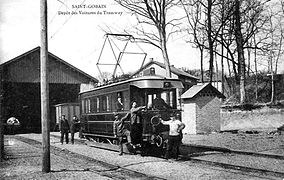 Le dépôt du tramway de Tergnier à Anizy-Pinon