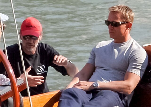 Craig with producer Michael G. Wilson in June 2006, filming Casino Royale