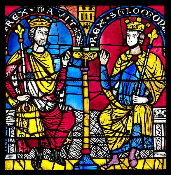 File:David et Salomon, vitrail roman, Cathédrale de Strasbourg.jpg