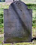 Slate gravestone in Hingham, Massachusetts