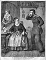 Die Gartenlaube (1873) b 013.jpg Der Landwehrmann und die Kurmärkerin – sehr unangenehm! Nach seinem Oelgemälde auf Holz gezeichnet von Paul Bürde