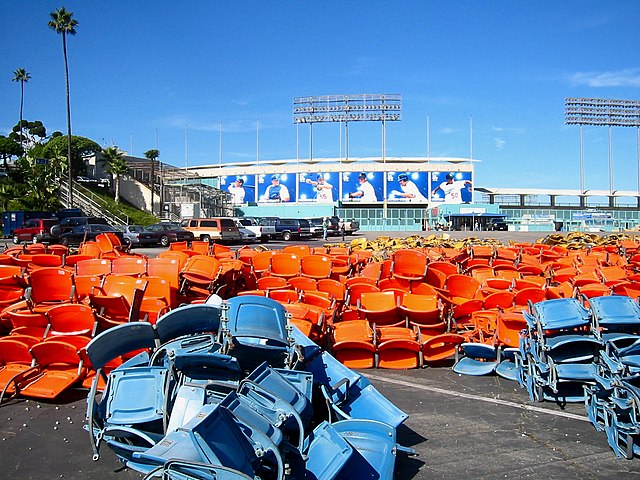 Dodger Stadium seat removal, 2005 offseason.