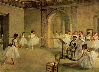 Edgar Degas: Ballettsaal der Oper in der Rue Le Peletier, 1872 (Quelle: Wikimedia)