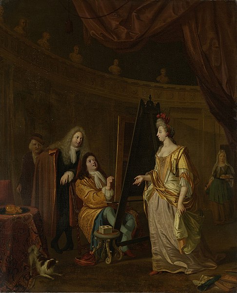 File:Een schilder in zijn atelier, een dame portretterend. Rijksmuseum SK-A-1465.jpeg