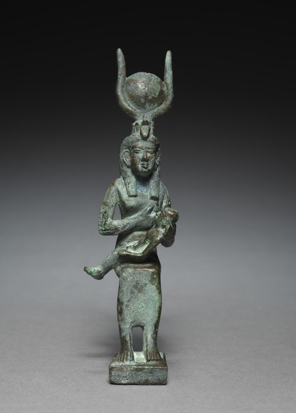 File:Egypt, Greco-Roman Period, probably Ptolemaic Dynasty - Statuette of Isis and Horus - 1940.613 - Cleveland Museum of Art.tif