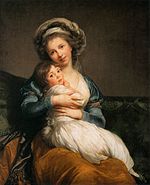 דיוקן עצמי עם הבת ג'ולי (1786)